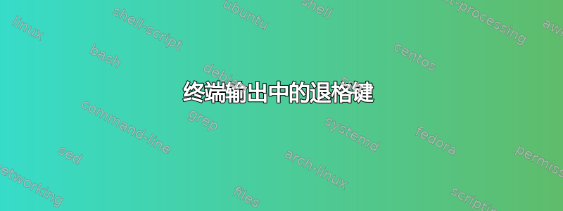 终端输出中的退格键