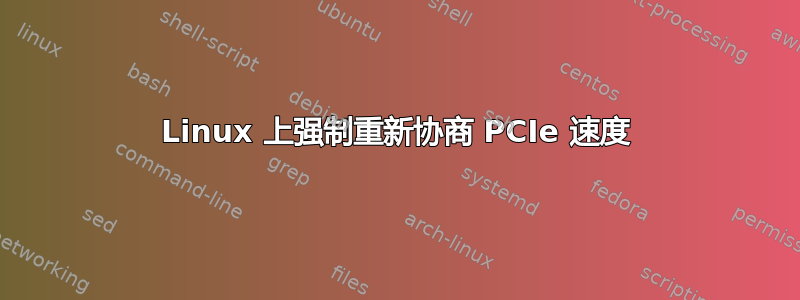 Linux 上强制重新协商 PCIe 速度