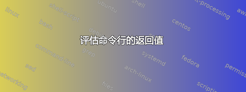 评估命令行的返回值