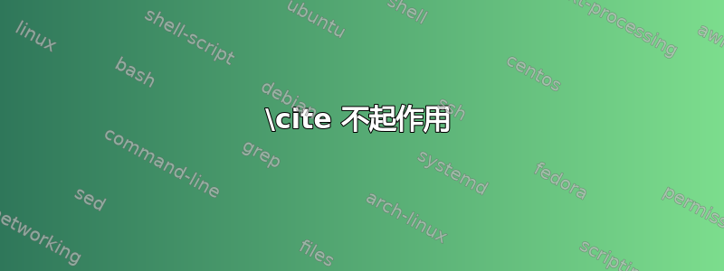 \cite 不起作用