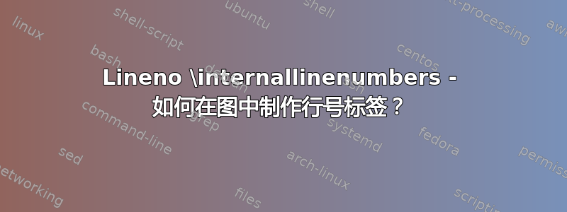 Lineno \internallinenumbers - 如何在图中制作行号标签？