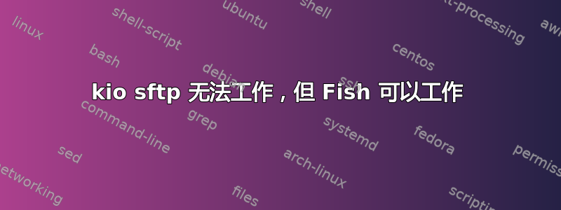 kio sftp 无法工作，但 Fish 可以工作