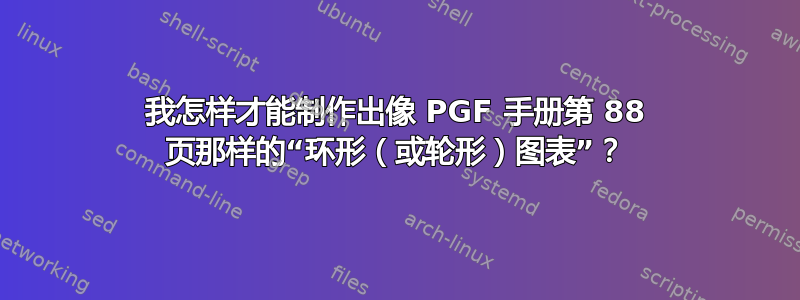 我怎样才能制作出像 PGF 手册第 88 页那样的“环形（或轮形）图表”？