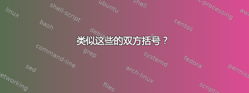 类似这些的双方括号？