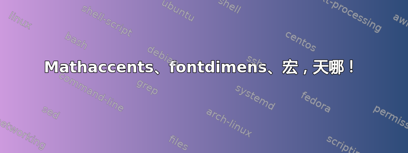 Mathaccents、fontdimens、宏，天哪！