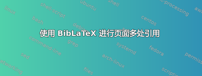 使用 BibLaTeX 进行页面多处引用