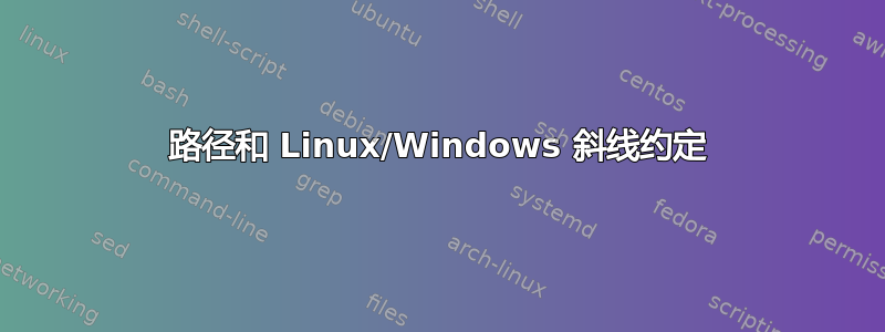 路径和 Linux/Windows 斜线约定