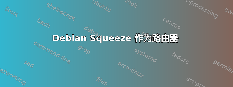 Debian Squeeze 作为路由器