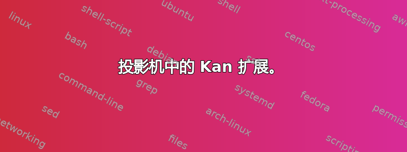 投影机中的 Kan 扩展。