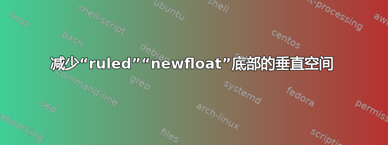 减少“ruled”“newfloat”底部的垂直空间