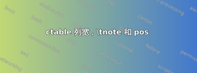 ctable 列宽，\tnote 和 pos