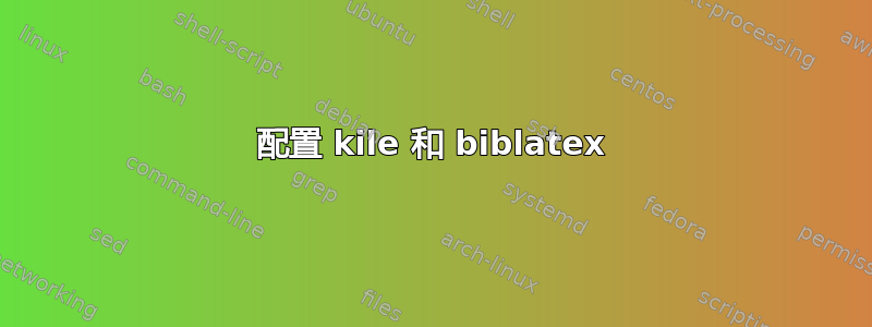 配置 kile 和 biblatex