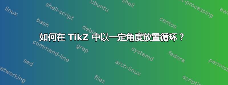 如何在 TikZ 中以一定角度放置循环？