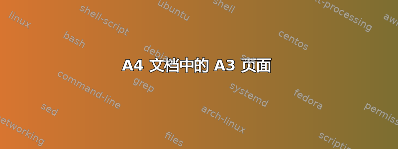 A4 文档中的 A3 页面