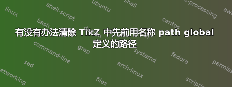 有没有办法清除 TikZ 中先前用名称 path global 定义的路径