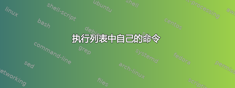 执行列表中自己的命令