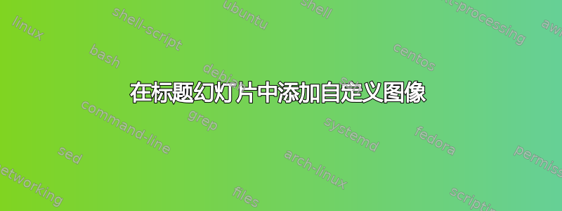 在标题幻灯片中添加自定义图像