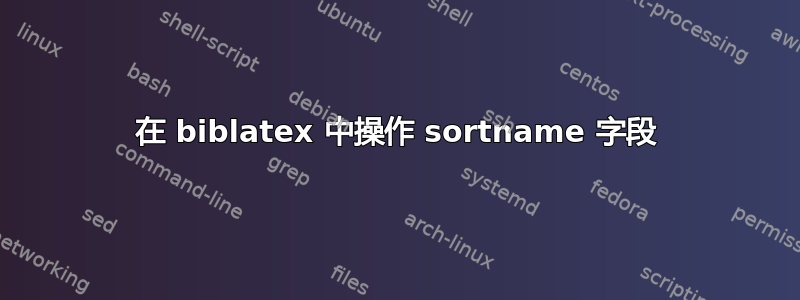 在 biblatex 中操作 sortname 字段