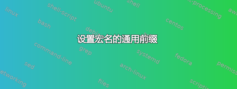 设置宏名的通用前缀