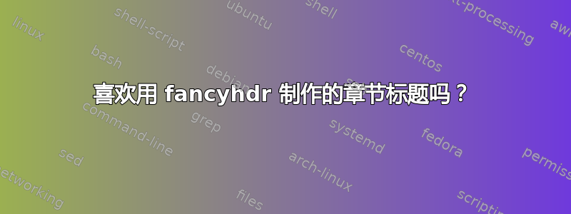 喜欢用 fancyhdr 制作的章节标题吗？