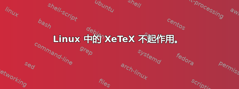 Linux 中的 XeTeX 不起作用。