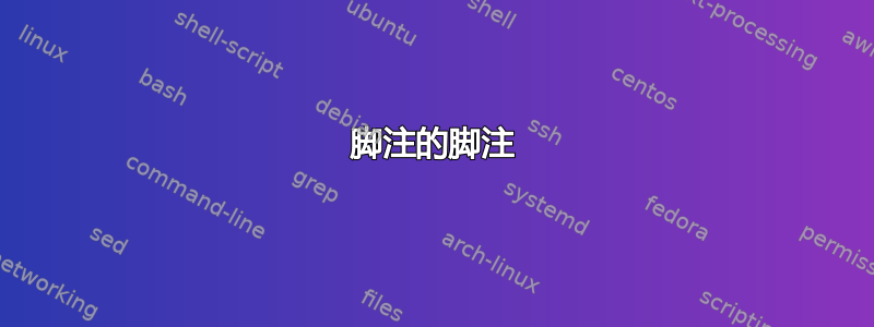 脚注的脚注