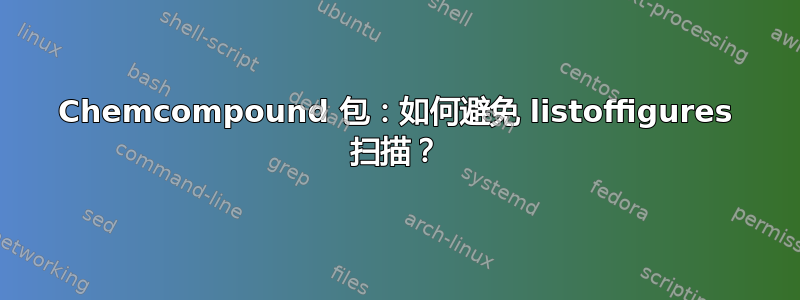 Chemcompound 包：如何避免 listoffigures 扫描？