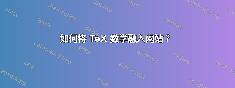 如何将 TeX 数学融入网站？