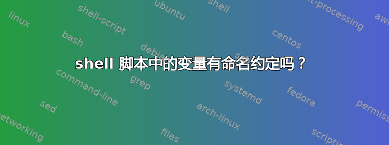 shell 脚本中的变量有命名约定吗？