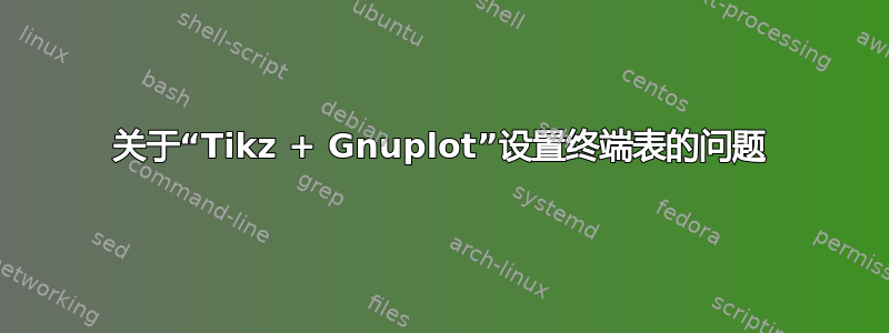 关于“Tikz + Gnuplot”设置终端表的问题