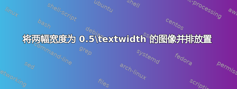 将两幅宽度为 0.5\textwidth 的图像并排放置