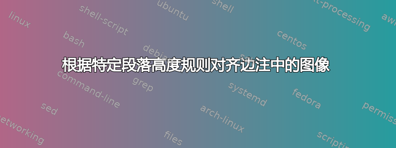 根据特定段落高度规则对齐边注中的图像