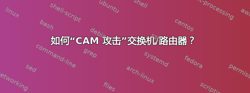 如何“CAM 攻击”交换机/路由器？