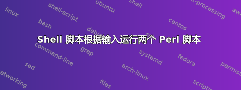 Shell 脚本根据输入运行两个 Perl 脚本