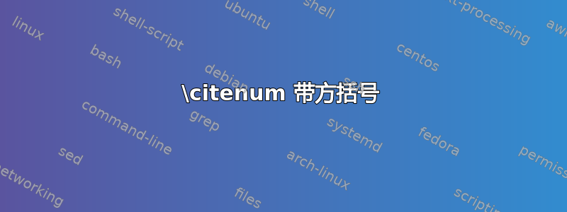 \citenum 带方括号