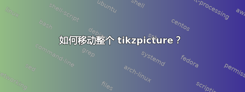 如何移动整个 tikzpicture？