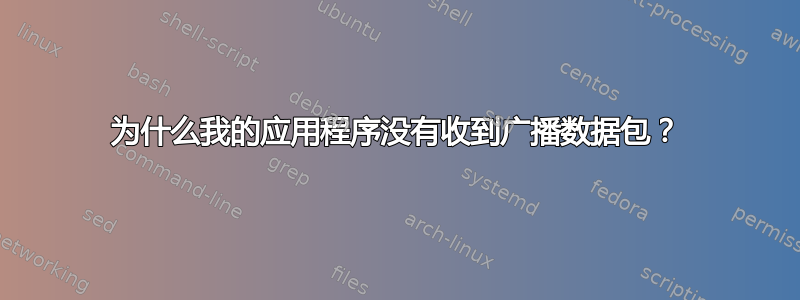 为什么我的应用程序没有收到广播数据包？