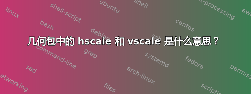 几何包中的 hscale 和 vscale 是什么意思？