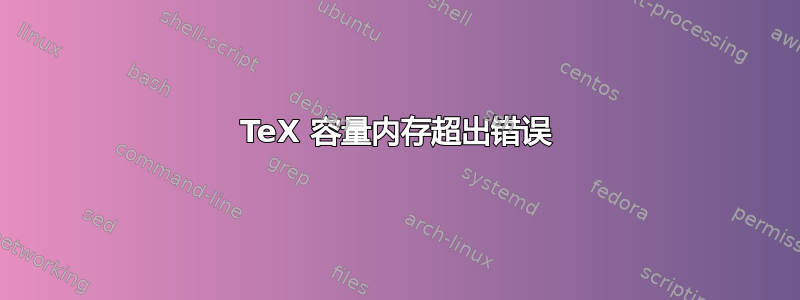 TeX 容量内存超出错误