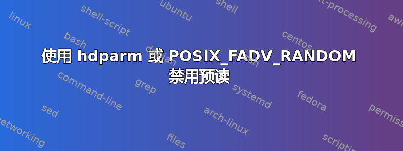 使用 hdparm 或 POSIX_FADV_RANDOM 禁用预读