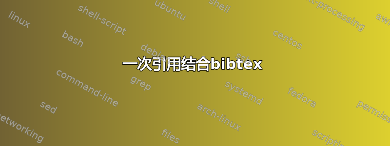 一次引用结合bibtex