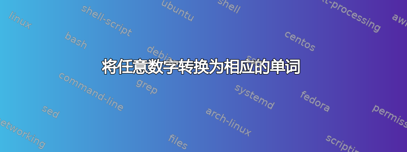 将任意数字转换为相应的单词