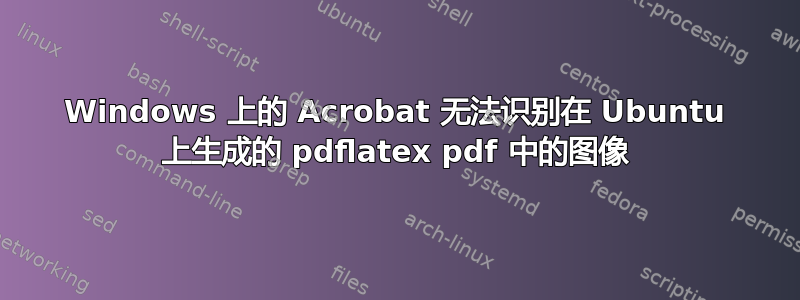 Windows 上的 Acrobat 无法识别在 Ubuntu 上生成的 pdflatex pdf 中的图像