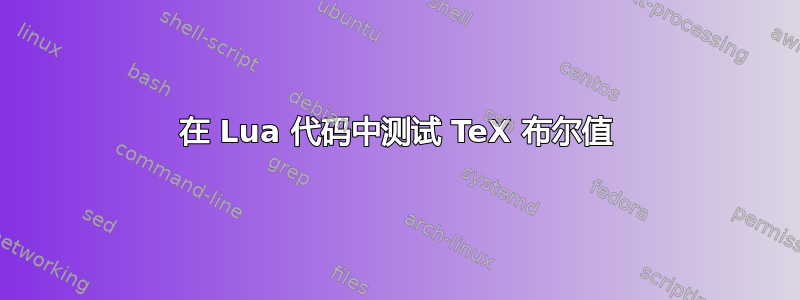 在 Lua 代码中测试 TeX 布尔值