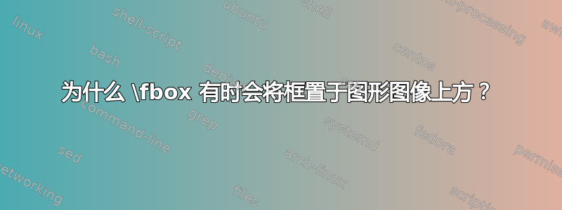 为什么 \fbox 有时会将框置于图形图像上方？