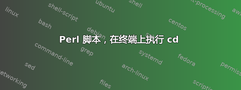 Perl 脚本，在终端上执行 cd