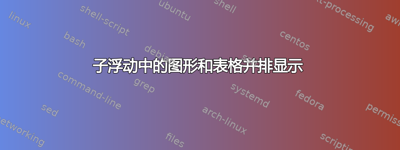 子浮动中的图形和表格并排显示