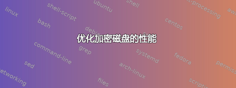 优化加密磁盘的性能