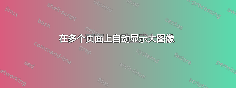 在多个页面上自动显示大图像