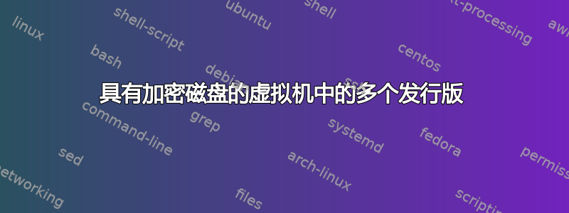 具有加密磁盘的虚拟机中的多个发行版